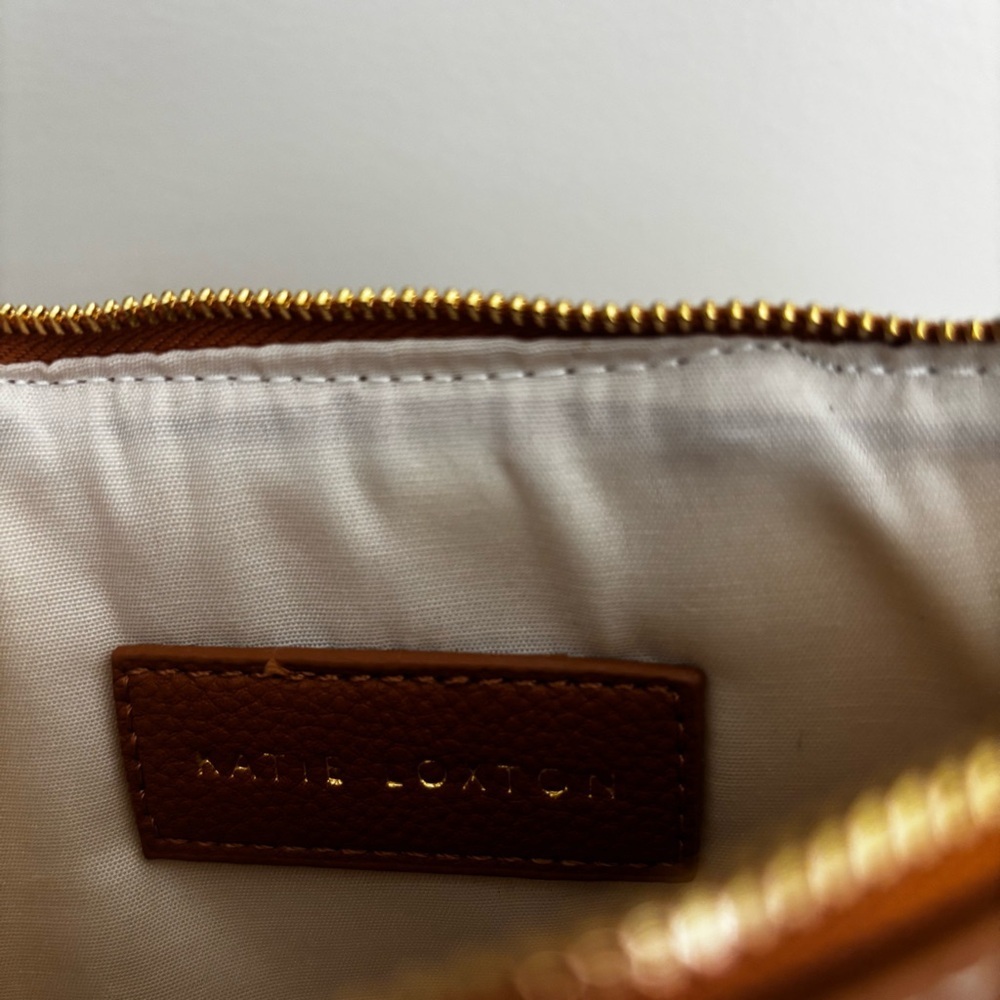 Katie Loxton Amalfi Canvas Pouch in cream and light brown - Picture 9 of 11